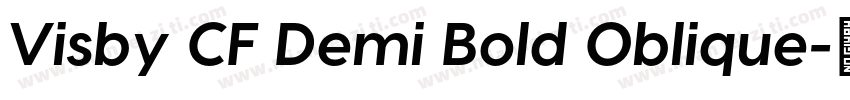 Visby CF Demi Bold Oblique字体转换